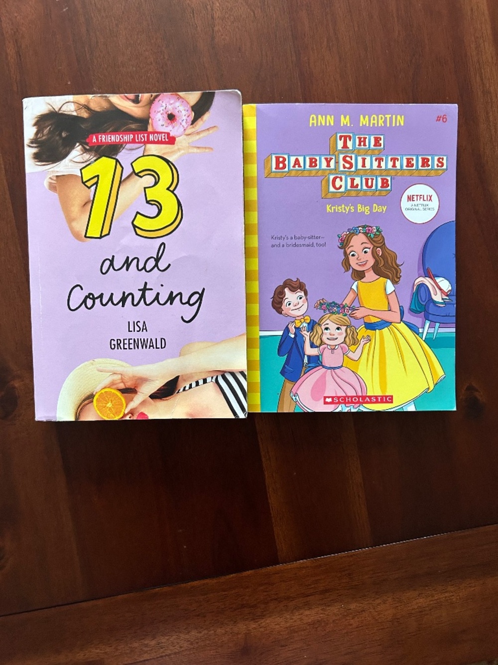 YA Middle Grade Book Lot 13 and Counting Lisa Greenwald Babysitters Club Graphic